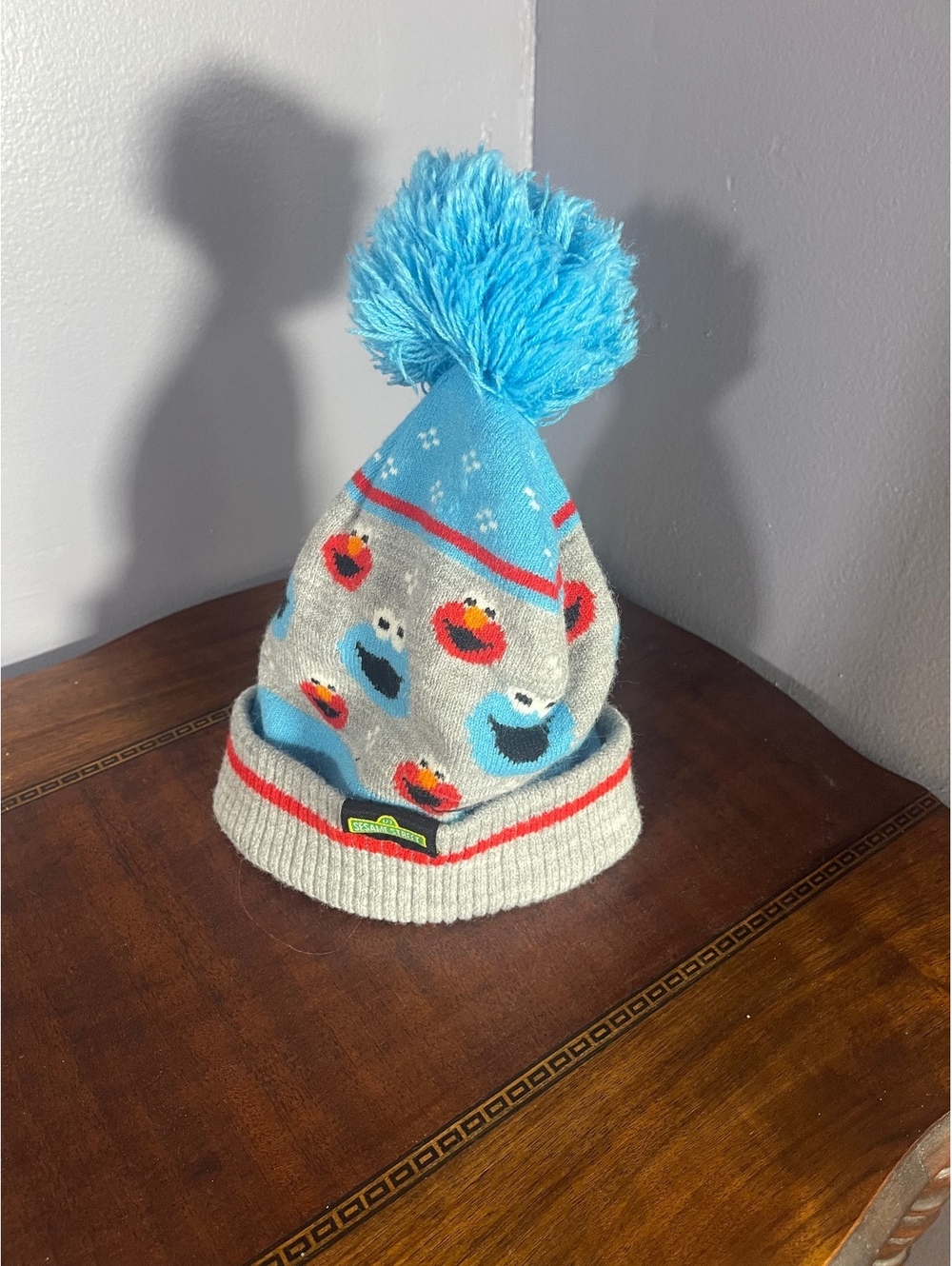 Sesame Street Winter Knit Beanie Hat with Pom Pom